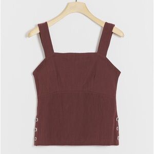 Maeve button side tank top NWOT